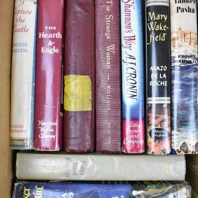 Qty 20 Vintage Fiction Books, All Hardcover