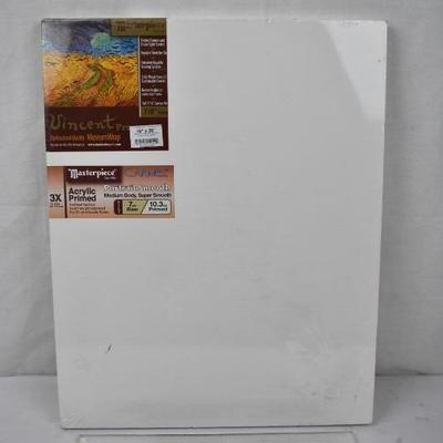 16x20 Stretched Canvas, Small Dent. Masterpiece Carmel Portrait Smooth