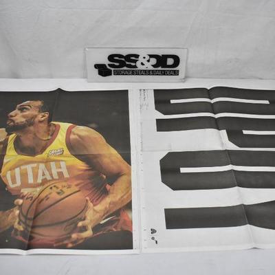 Rudy Gobert Deseret News 15 pieces, 3 sets of 5 from 2018 Newspaper