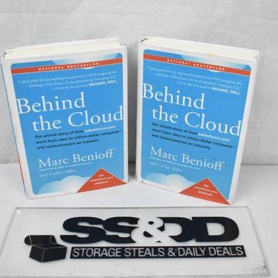 Qty 2 Hardcover Books: Behind the Cloud, by Marc Benioff