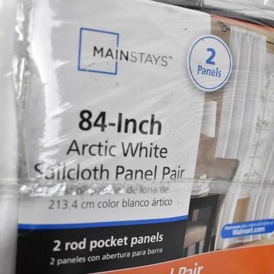 Mainstays Arctic White Curtain Panels Pair. Need Cleaning 28