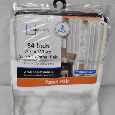 Mainstays Arctic White Curtain Panels Pair. Need Cleaning 28
