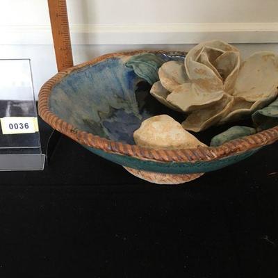 Fine Art Pottery bowl by listed artist Ginger Myers