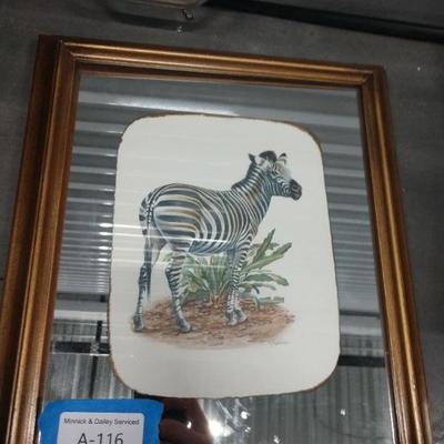 Mirror with zebra cover (A-116)