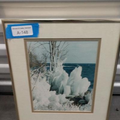 Print of snow on tree (A-148)