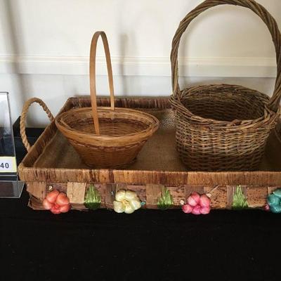 Collection of vintage baskets