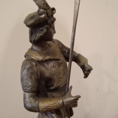 Antique Metal French Soldier Statue