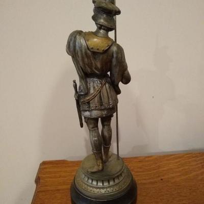 Antique Metal French Soldier Statue