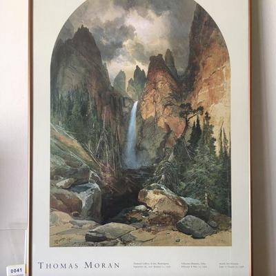 Thomas Moran exhibition poster from Seattle Art Museum 1998. Framed