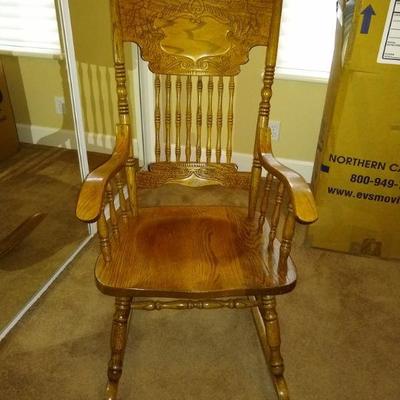 Oak Rocking Chair Solid Wood
