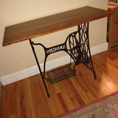 Antique Singer Sewing Machine Base Table 