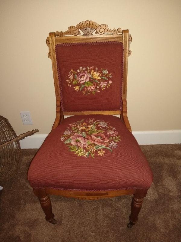 Antique Eastlake Needlepoint Chair