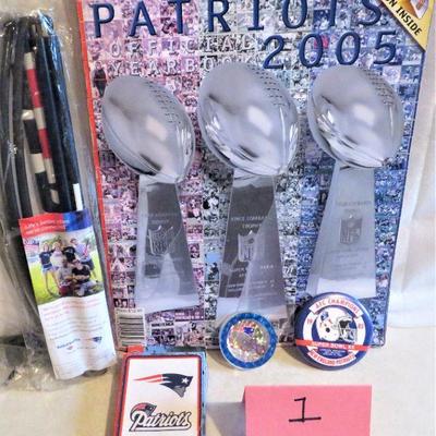 New England Patriots 1985 AFC 1986 Super Bowl XX Pin Memorabilia LOT