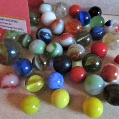 Vintage MARBLES LOT w/ Shooter
