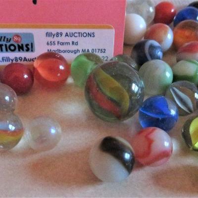 Vintage MARBLES LOT w/ Shooter