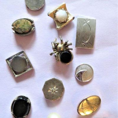 Jewel Stone Jewelry Tacks & Designer Lapel Pins Tie Clips LOT