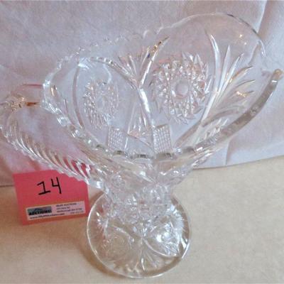 VINTAGE Pitcher Glass Vase 9