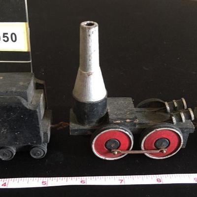 Vintage wooden Train Set with 2 coal stacks in tow