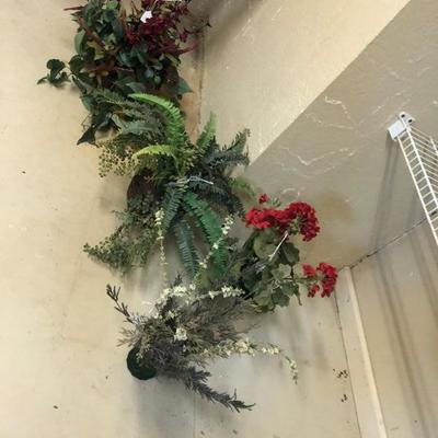 Geraniums and greenery