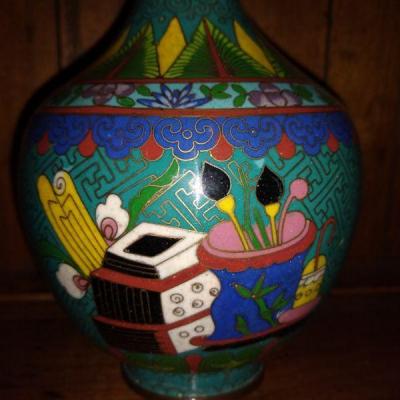 Chinese unique cloisonne vase