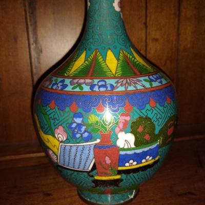Chinese unique cloisonne vase