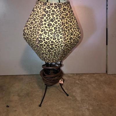 Leopard print lamp