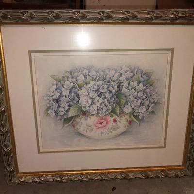 Vintage floral framed picture