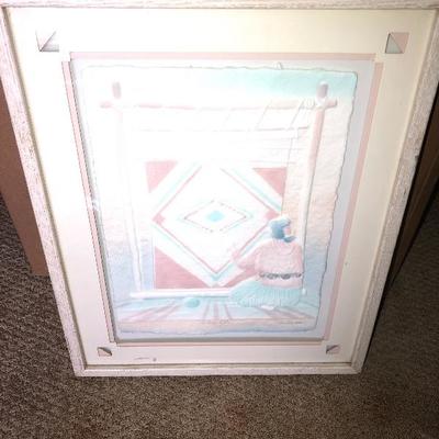 Native American framed art by Wess