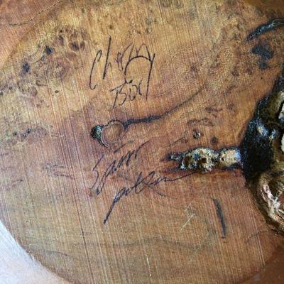 Gorgeous burlwood artist made bowl - signed