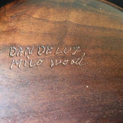 Lidded round artist made wooden box by Dan De Luz from milo wood