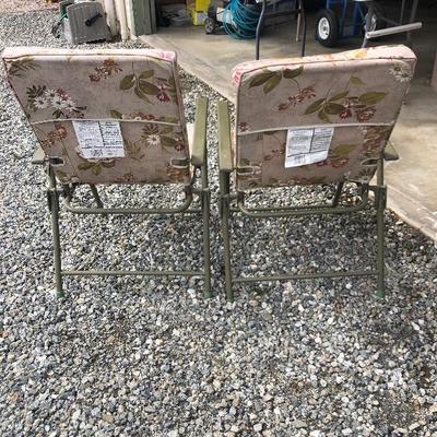 Two collapsible chairs 