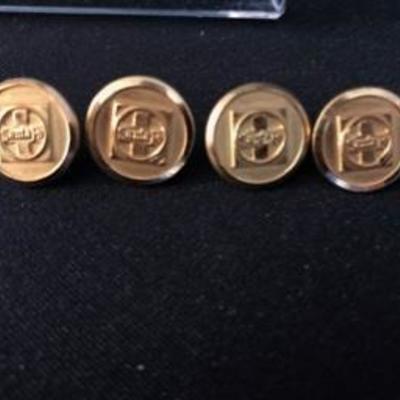 Lot of 8 Antique Santa Fe Railroad Buttons
