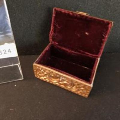 Antique Hand-Worked Mexican Copper Stamped Catholic Jesus Christ Rosary Box 