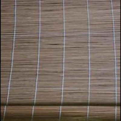 Two roll up bamboo blinds