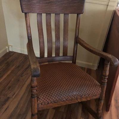 Tiger oak rocker 