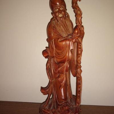 Chinese carved statue God of longevity