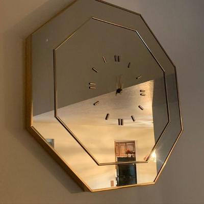 Large Mirrored Clock