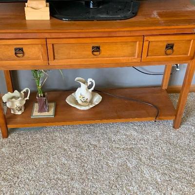Mission style flat screen TV stand