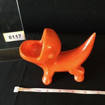 Quirky Mid Century Modern cubist animal ashtray