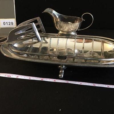Rare Silverplate Asparagus Set. Stylish!
