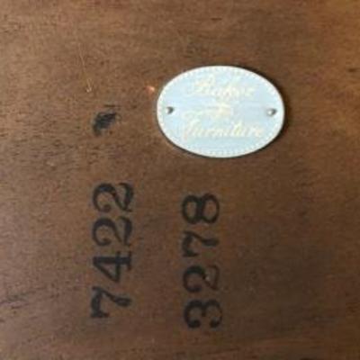 Baker Serving Coffee Table Burled Walnut