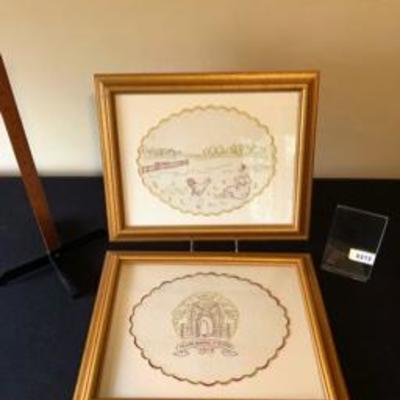 Two-Piece Art Cross Stitch Lot