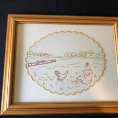 Two-Piece Art Cross Stitch Lot