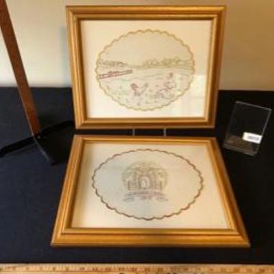 Two-Piece Art Cross Stitch Lot
