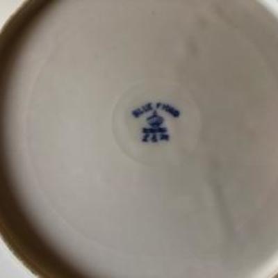 Two-Piece Lot Blue Fiord Plate & Wedgewood #1129 Platter