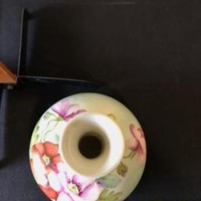 Lot of 4 Plates + Sm. Tea & Saucer + Vase Antique China Porcelain 