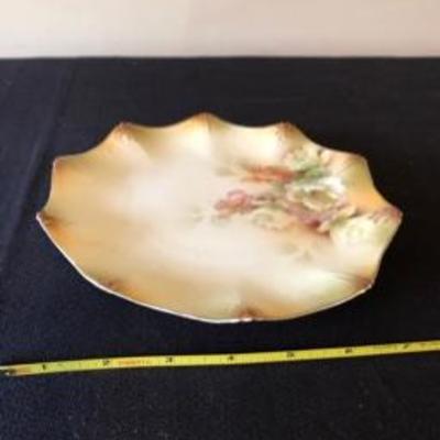 Lot of 4 Plates + Sm. Tea & Saucer + Vase Antique China Porcelain 