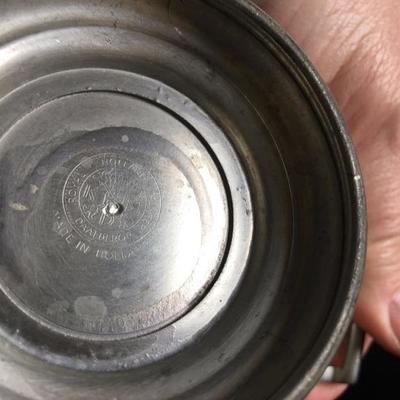 Antique Vintage Three-Piece Pewter Lot