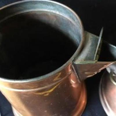 Two-Piece Lot of Copper Coffee Pot + English Tea Kettle