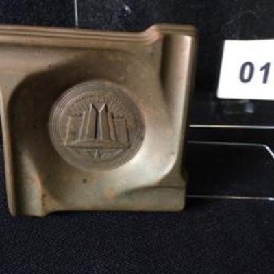 Antique Worlds Fair 1933 Chrysler Dodge DeSoto Plymouth Ashtray Chicago Copper
